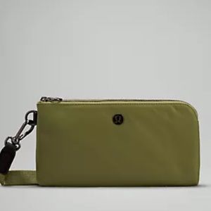 Lululemon Now and Always pouch OLIVE wristlet/wallet